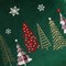 Christmas Pillow Covers 18x18 Set of 2, Forest Green Velvet Throw Pillow Covers with Embroidered Xmas Trees & Snowflakes – Soft Square Holiday Cushion Cases